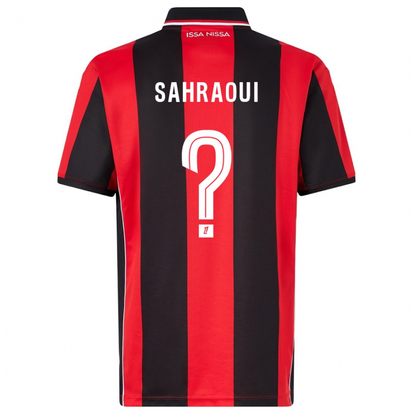 גברים Elias Sahraoui #0 אדום שחור ג'רזי ביתית 2025/26 חולצה קצרה