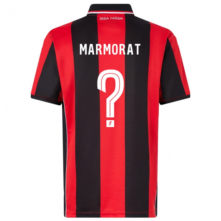 גברים Mathéo Marmorat #0 אדום שחור ג'רזי ביתית 2025/26 חולצה קצרה