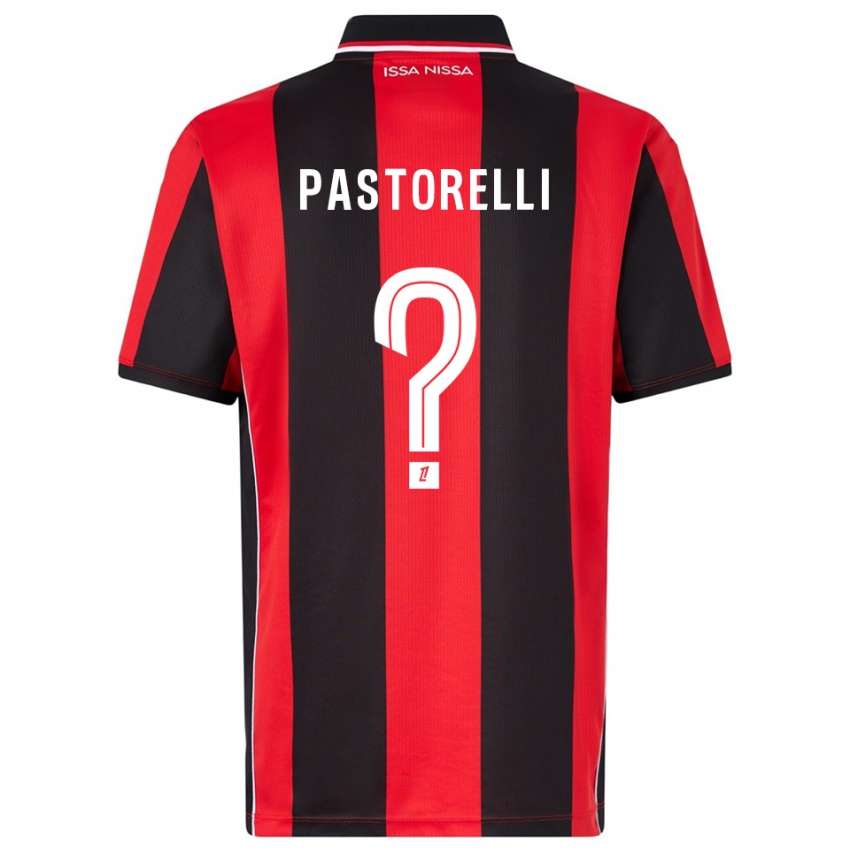 גברים Julien Pastorelli #0 אדום שחור ג'רזי ביתית 2025/26 חולצה קצרה