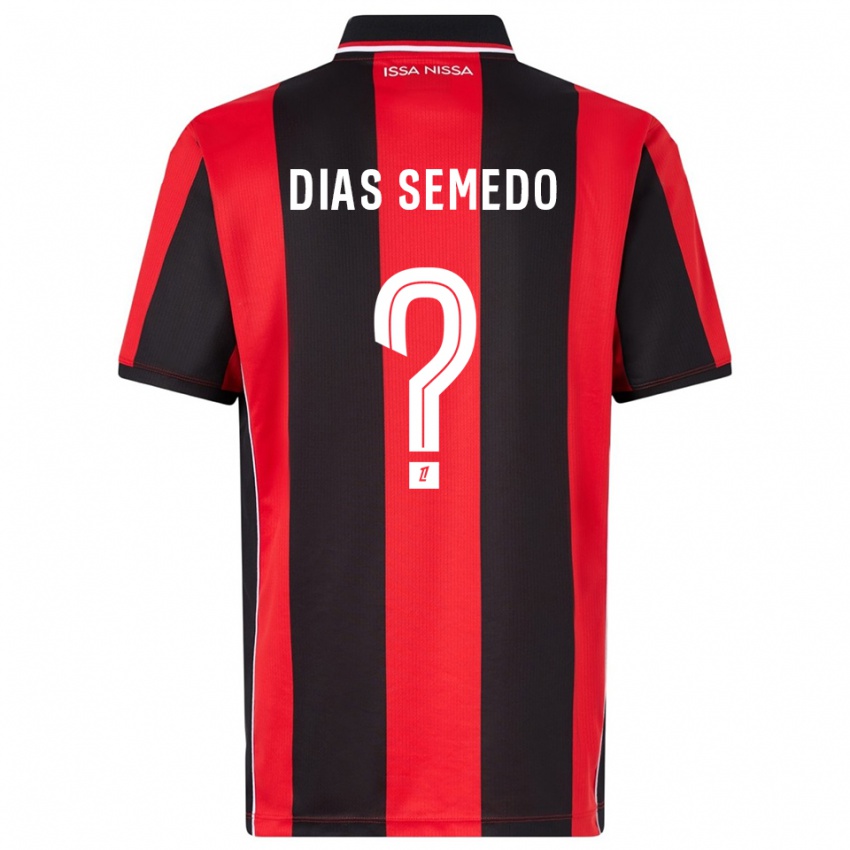 גברים Samuel Dias Semedo #0 אדום שחור ג'רזי ביתית 2025/26 חולצה קצרה