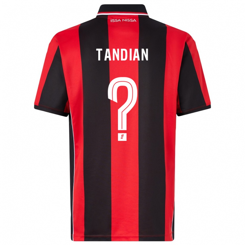 גברים Elage Tandian #0 אדום שחור ג'רזי ביתית 2025/26 חולצה קצרה