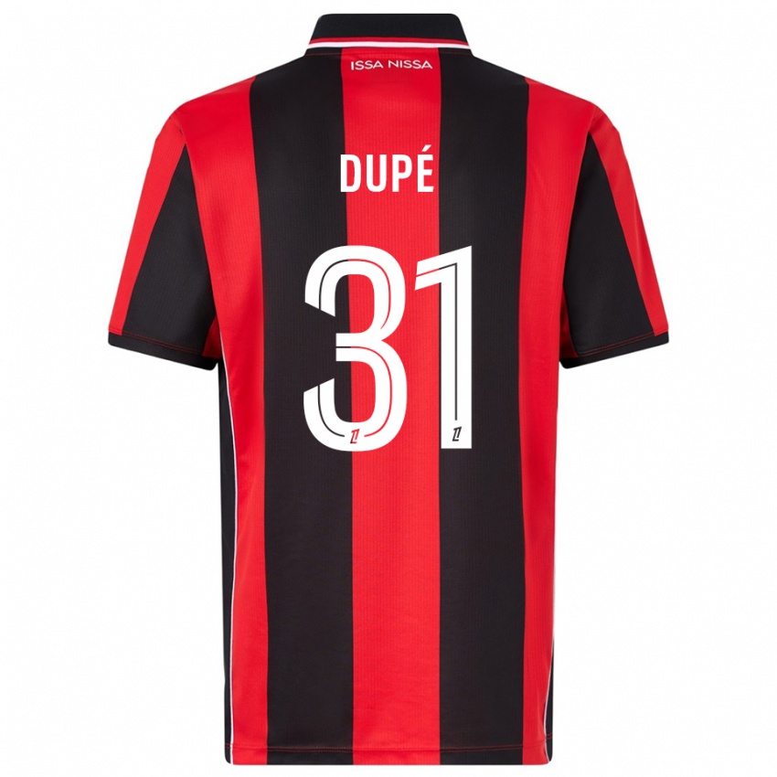 גברים Maxime Dupé #31 אדום שחור ג'רזי ביתית 2025/26 חולצה קצרה