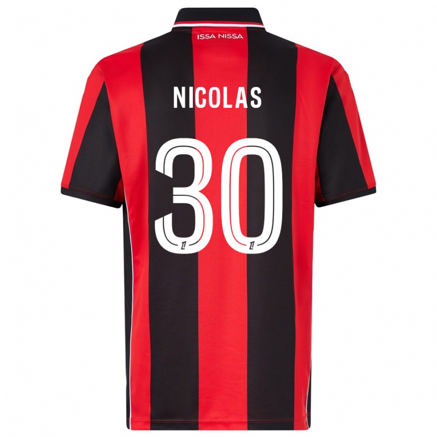 גברים Lina-Lou Nicolas #30 אדום שחור ג'רזי ביתית 2025/26 חולצה קצרה