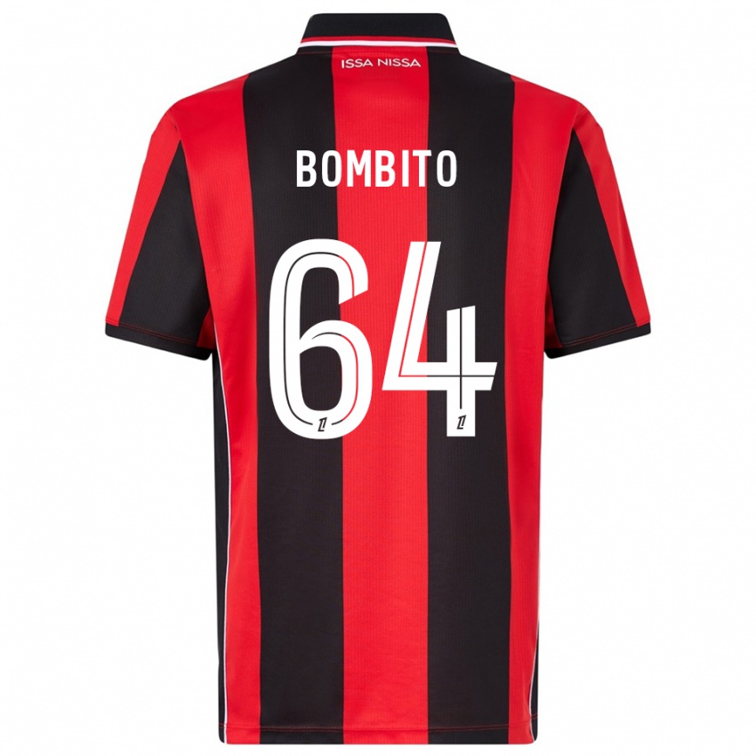 גברים Moïse Bombito #64 אדום שחור ג'רזי ביתית 2025/26 חולצה קצרה