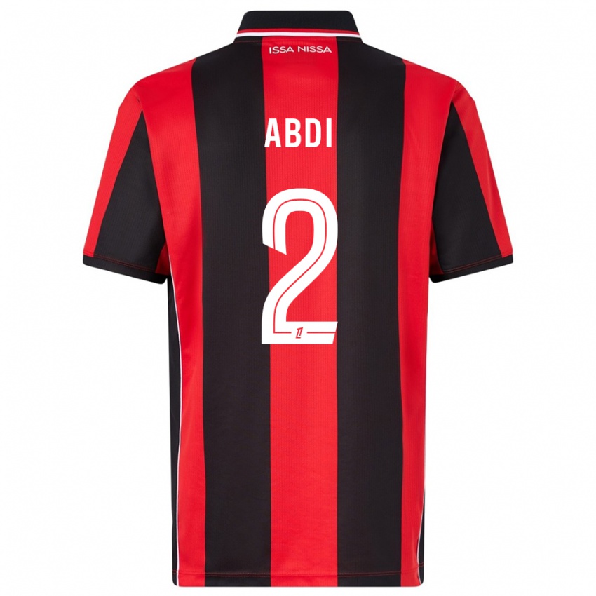 גברים עלי אבדי #2 אדום שחור ג'רזי ביתית 2025/26 חולצה קצרה