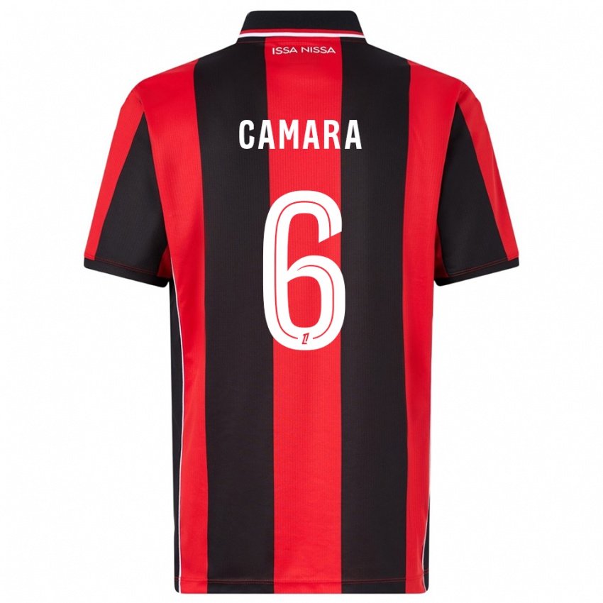 גברים עבדולאייה קמארה #6 אדום שחור ג'רזי ביתית 2025/26 חולצה קצרה