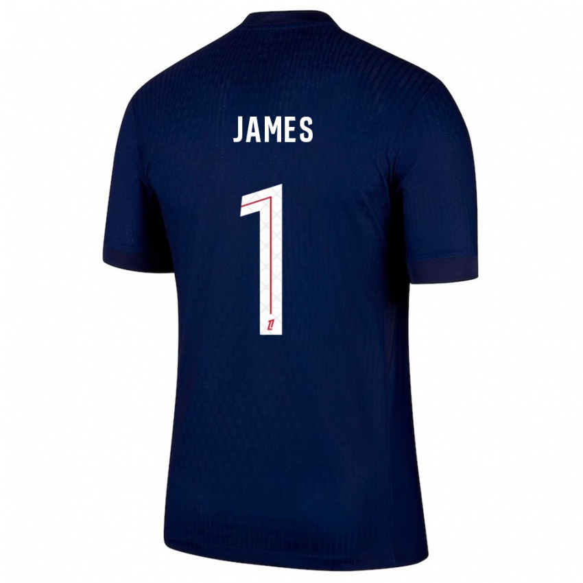 גברים Martin James #1 כחול נייבי אדום ג'רזי ביתית 2025/26 חולצה קצרה