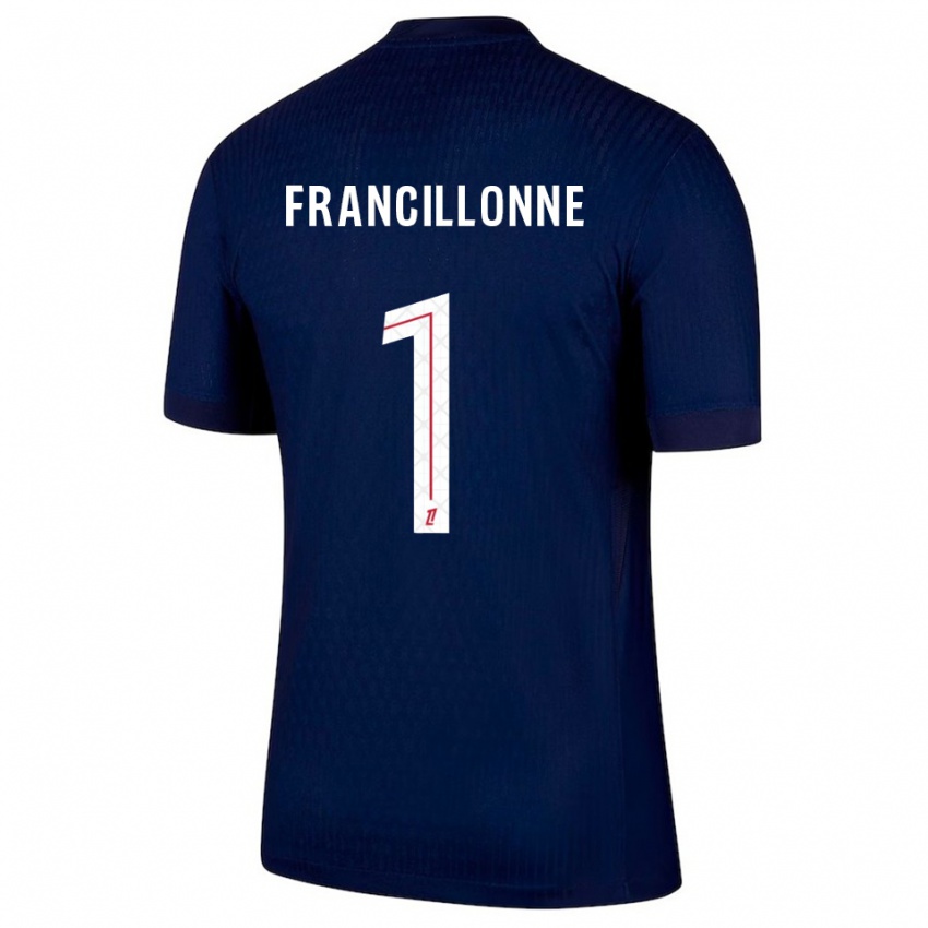 גברים Bryan Francillonne #1 כחול נייבי אדום ג'רזי ביתית 2025/26 חולצה קצרה