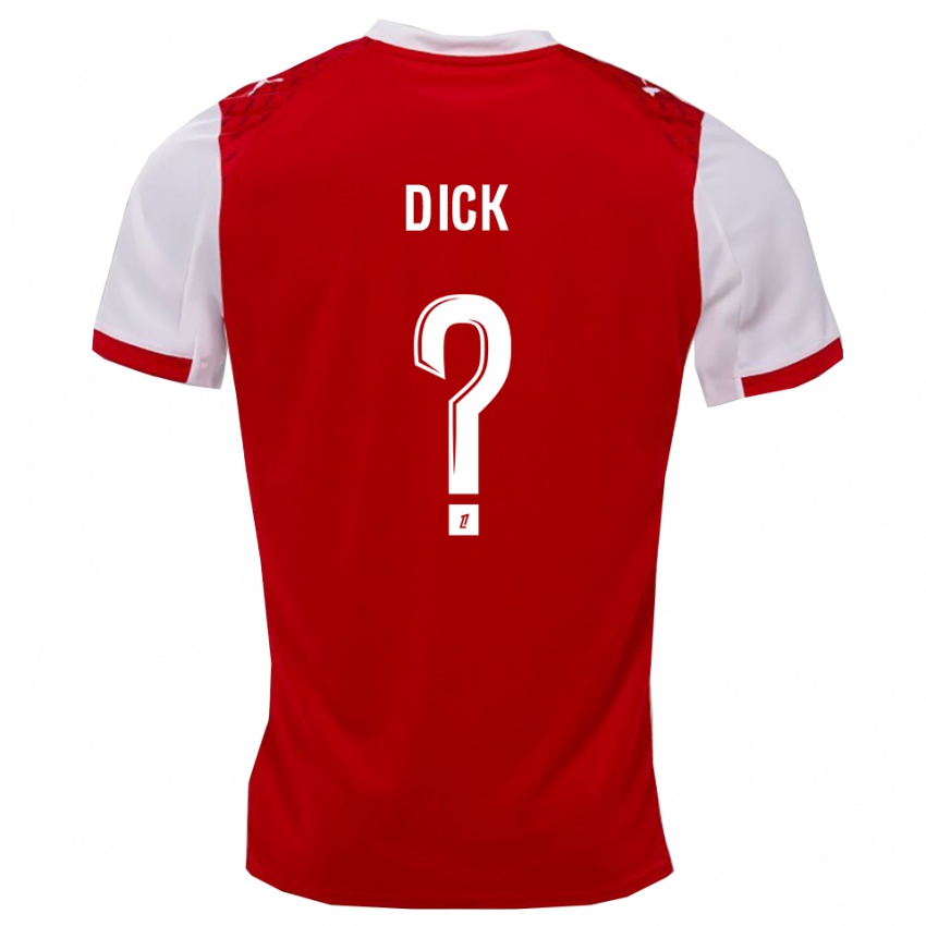 גברים ליווינגסטון דיק #0 אדום לבן ג'רזי ביתית 2025/26 חולצה קצרה