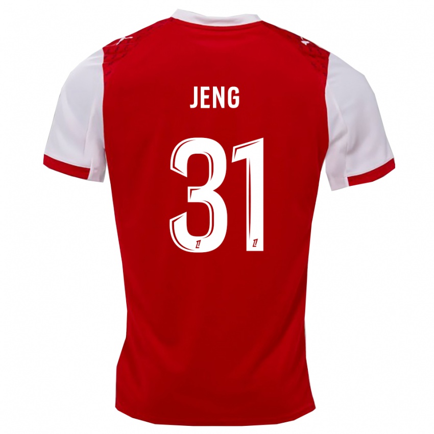 גברים מלקולם ינג #31 אדום לבן ג'רזי ביתית 2025/26 חולצה קצרה