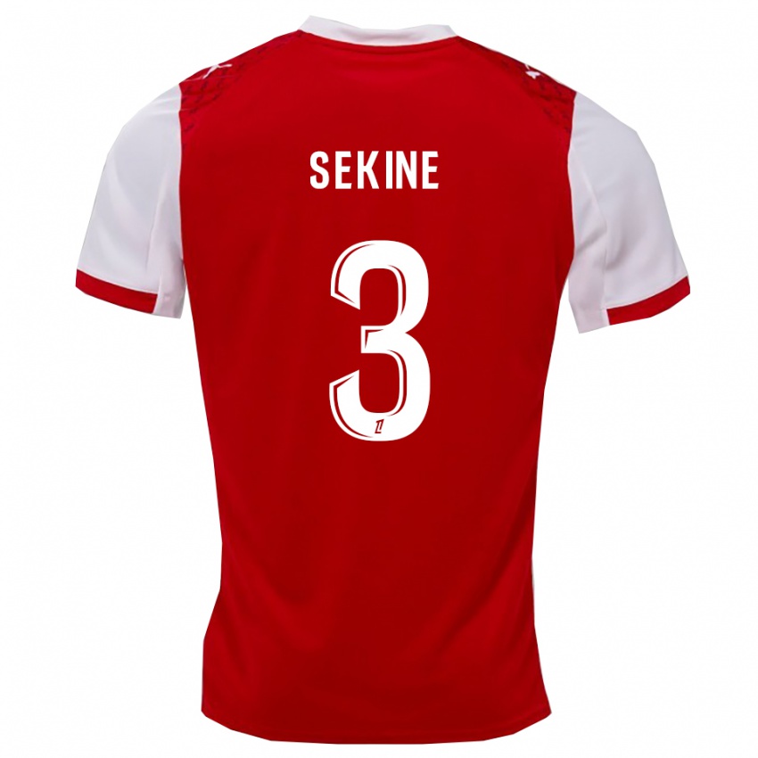 גברים Hiroki Sekine #3 אדום לבן ג'רזי ביתית 2025/26 חולצה קצרה