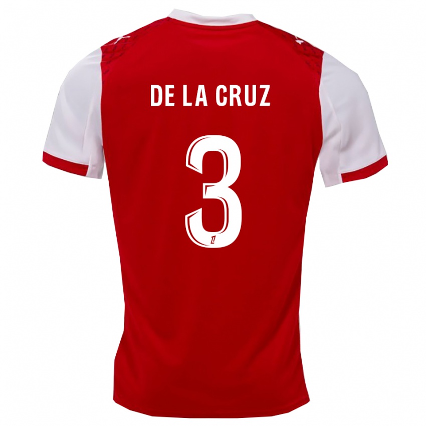 גברים Maiky De La Cruz #3 אדום לבן ג'רזי ביתית 2025/26 חולצה קצרה
