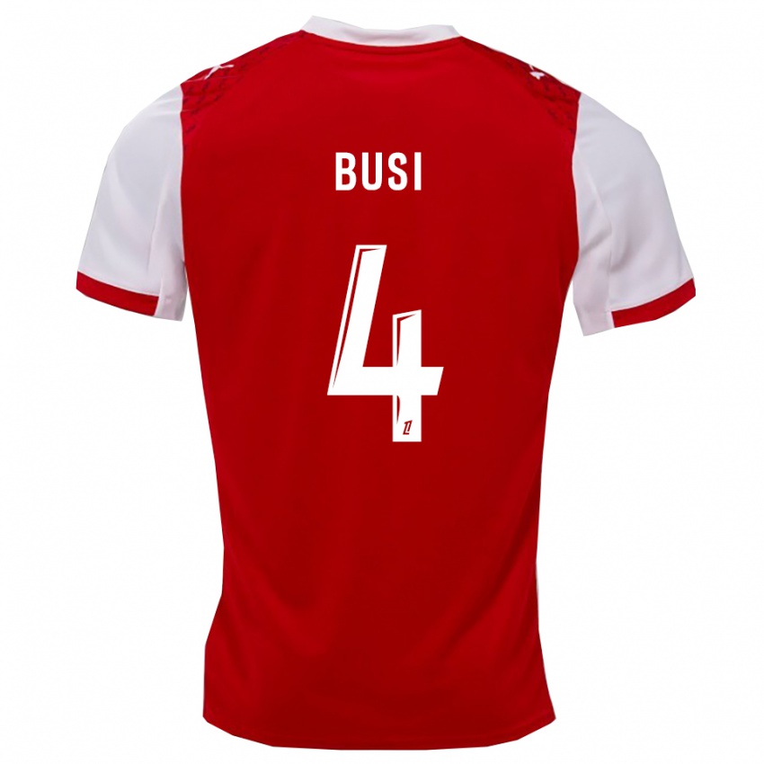 גברים מקסים בוסי #4 אדום לבן ג'רזי ביתית 2025/26 חולצה קצרה