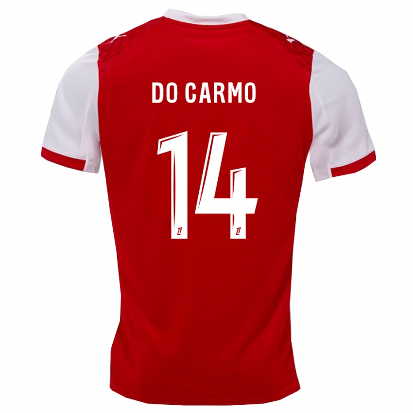 גברים סופיאן דו קארמו #14 אדום לבן ג'רזי ביתית 2025/26 חולצה קצרה