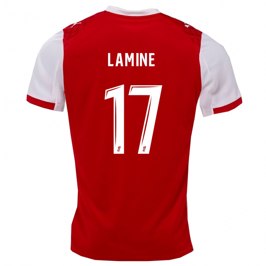 גברים לאמין מאנה #17 אדום לבן ג'רזי ביתית 2025/26 חולצה קצרה