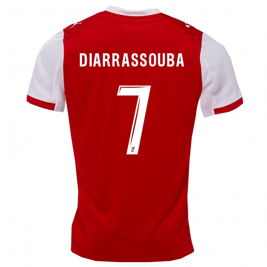 גברים Tidiane Diarrassouba #7 אדום לבן ג'רזי ביתית 2025/26 חולצה קצרה