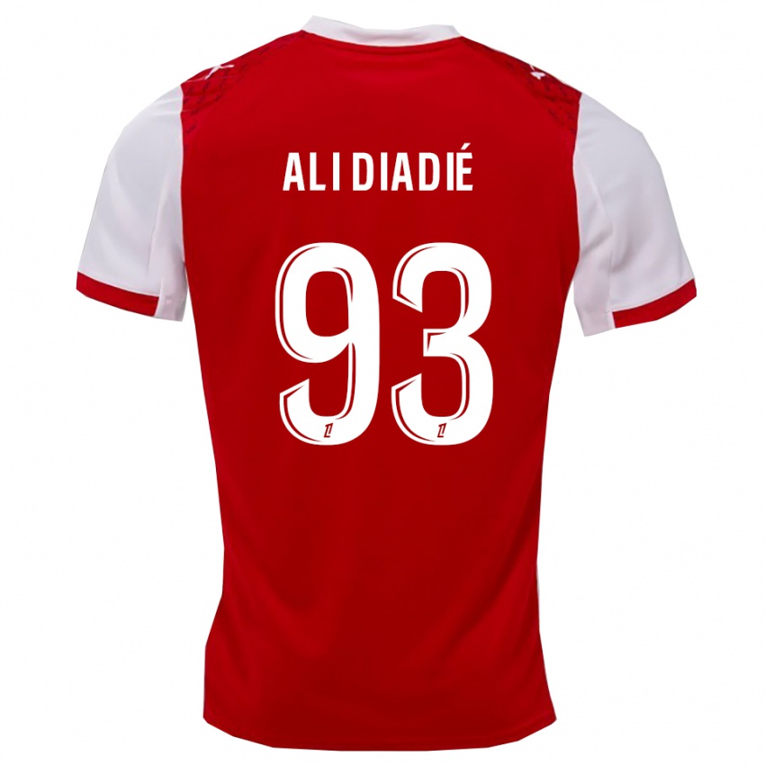 גברים Mohamed Ali Diadié #93 אדום לבן ג'רזי ביתית 2025/26 חולצה קצרה