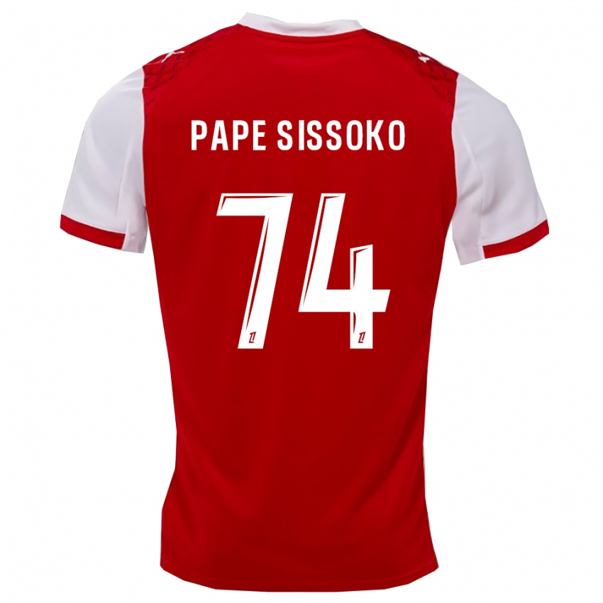גברים Niama Pape Sissoko #74 אדום לבן ג'רזי ביתית 2025/26 חולצה קצרה