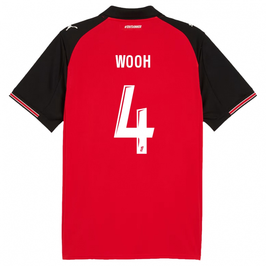 גברים כריסטופר וו #4 אדום שחור ג'רזי ביתית 2025/26 חולצה קצרה