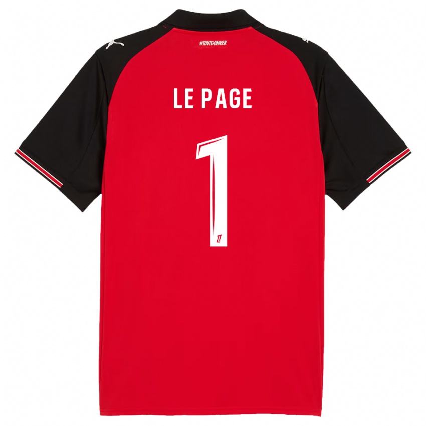 גברים נוי לה פייג׳ #1 אדום שחור ג'רזי ביתית 2025/26 חולצה קצרה