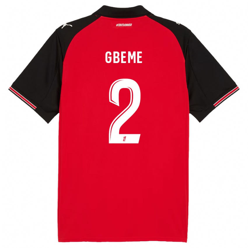 גברים Mervin Gbeme #2 אדום שחור ג'רזי ביתית 2025/26 חולצה קצרה