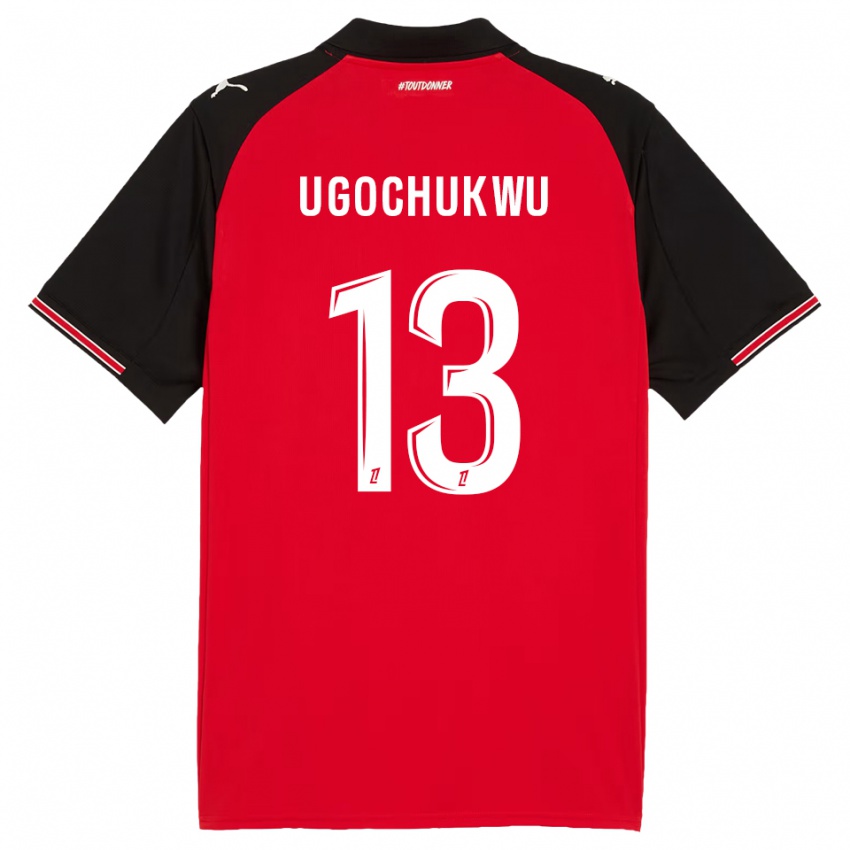 גברים צ׳יבויקה אוגוצ׳וקוו #13 אדום שחור ג'רזי ביתית 2025/26 חולצה קצרה