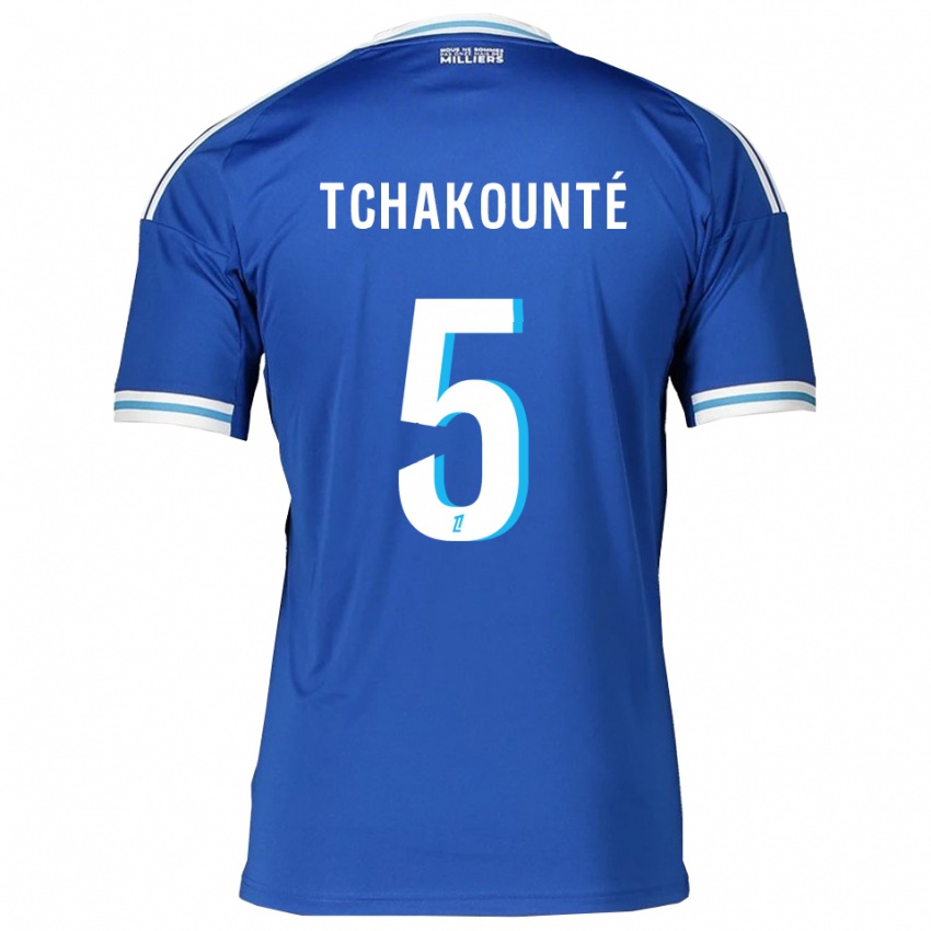 גברים Anaëlle Tchakounté #5 כחול לבן ג'רזי ביתית 2025/26 חולצה קצרה