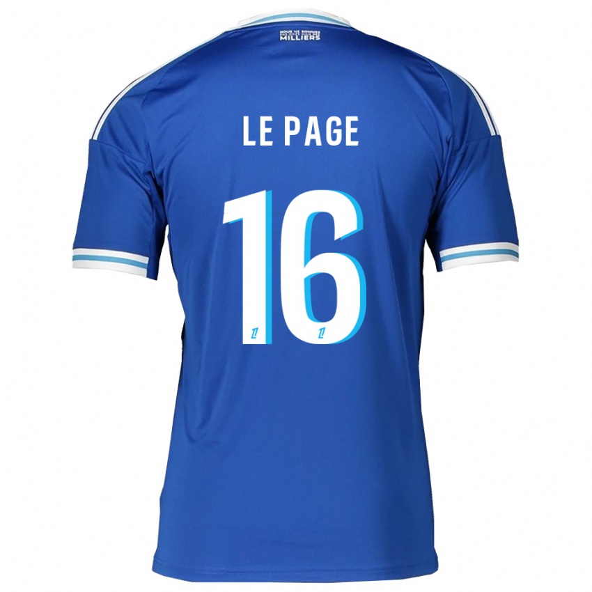 גברים מאנון לה פייג׳ #16 כחול לבן ג'רזי ביתית 2025/26 חולצה קצרה