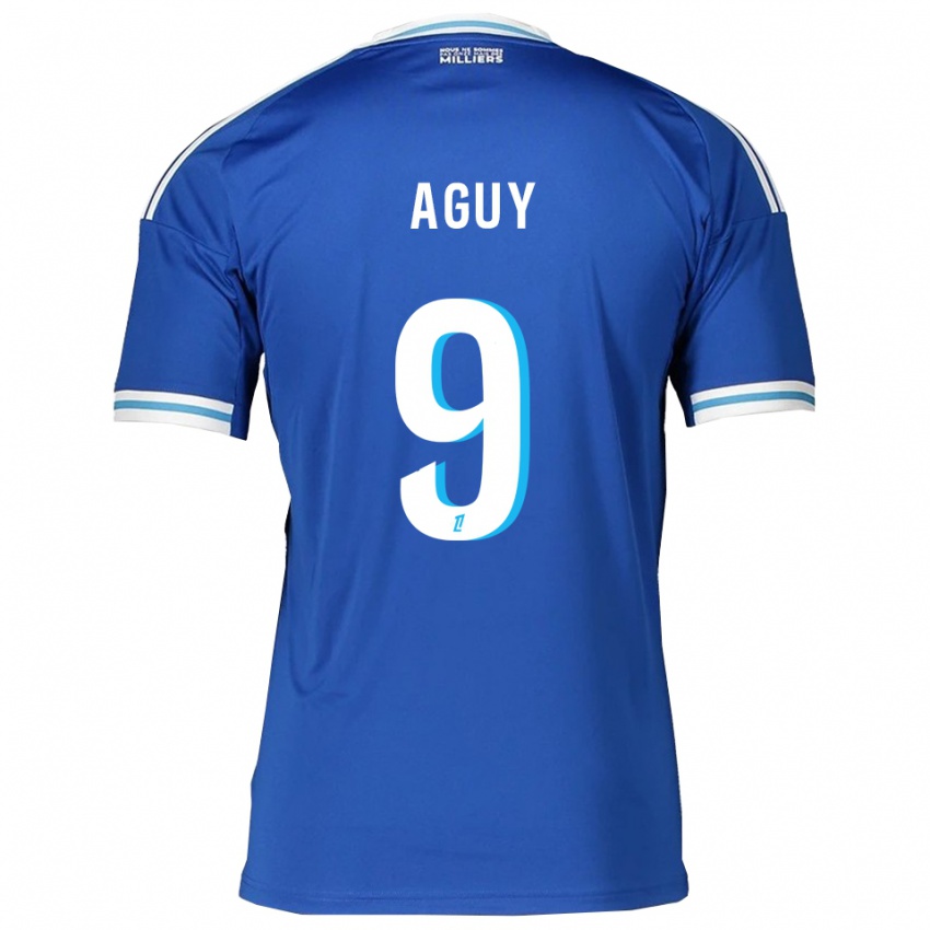 גברים David Aguy #9 כחול לבן ג'רזי ביתית 2025/26 חולצה קצרה