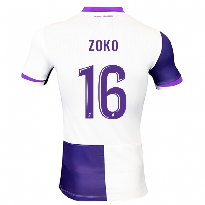 גברים Nathan Zoko #16 סגול לבן ג'רזי ביתית 2025/26 חולצה קצרה