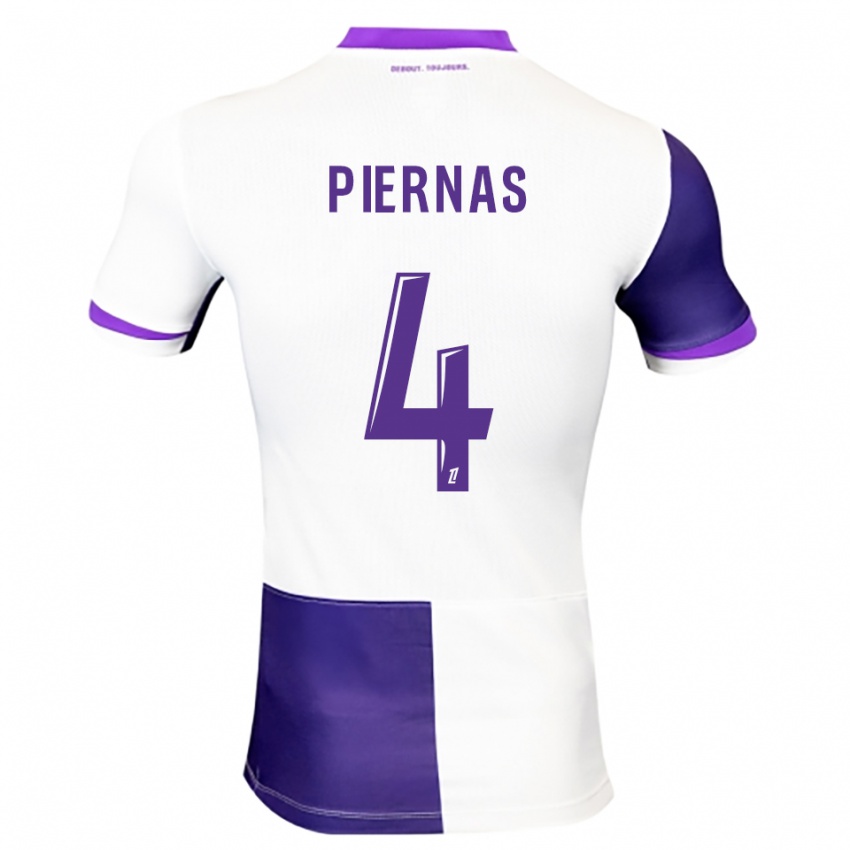 גברים גאטן באצ'וך ברנס #4 סגול לבן ג'רזי ביתית 2025/26 חולצה קצרה