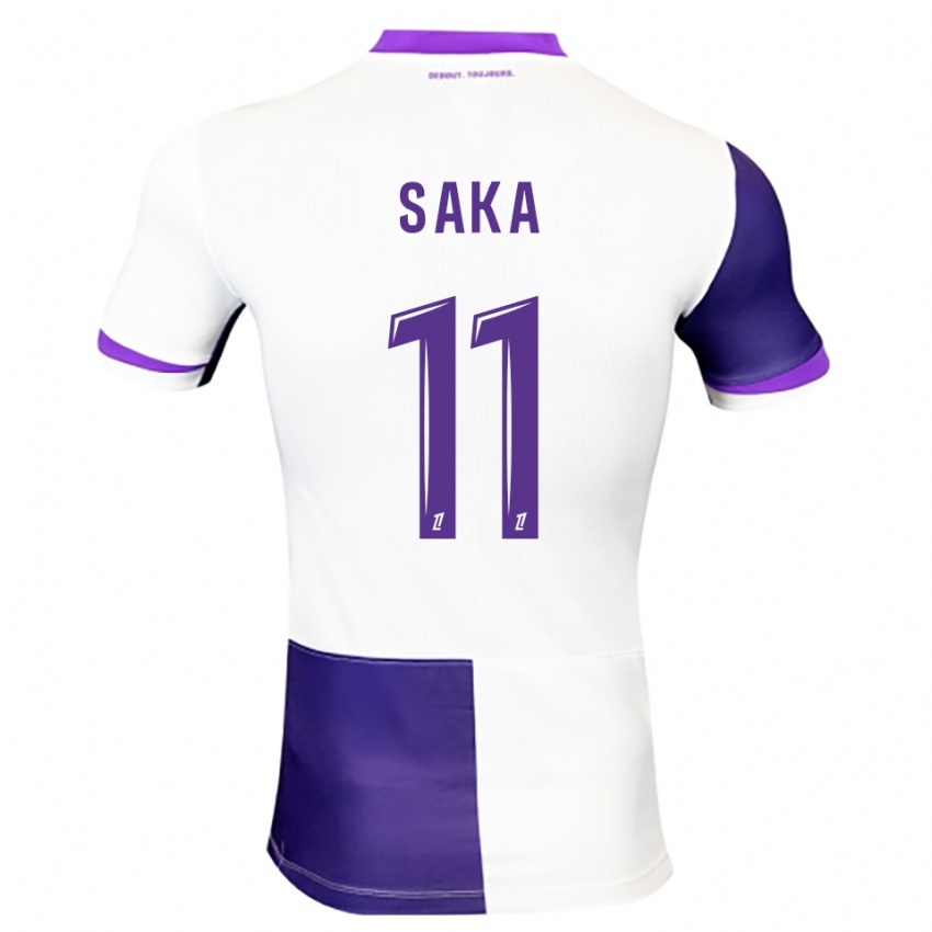 גברים מאטיס סאקה #11 סגול לבן ג'רזי ביתית 2025/26 חולצה קצרה