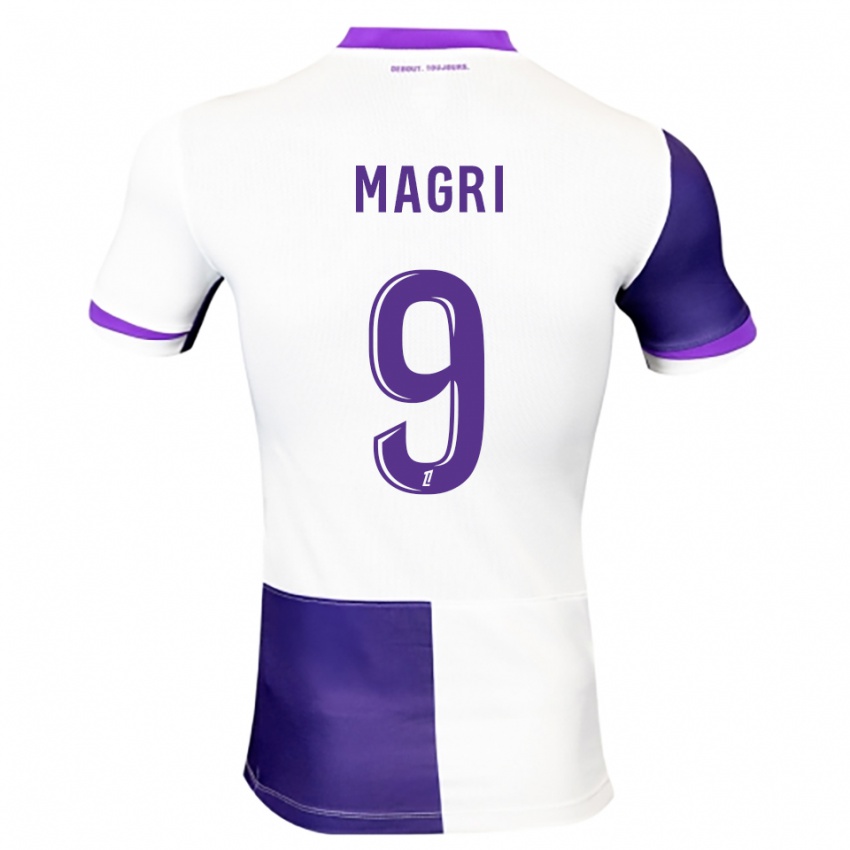 גברים פרנק מגרי #9 סגול לבן ג'רזי ביתית 2025/26 חולצה קצרה