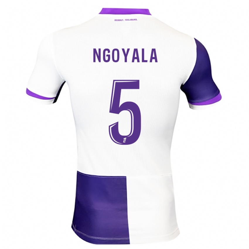 גברים פרדריק אפואל נגויאלה #5 סגול לבן ג'רזי ביתית 2025/26 חולצה קצרה