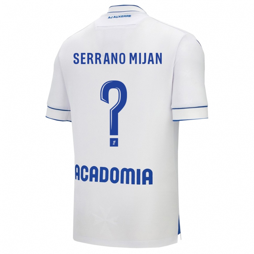 גברים Joye Serrano Mijan #0 לבן כחול ג'רזי ביתית 2025/26 חולצה קצרה