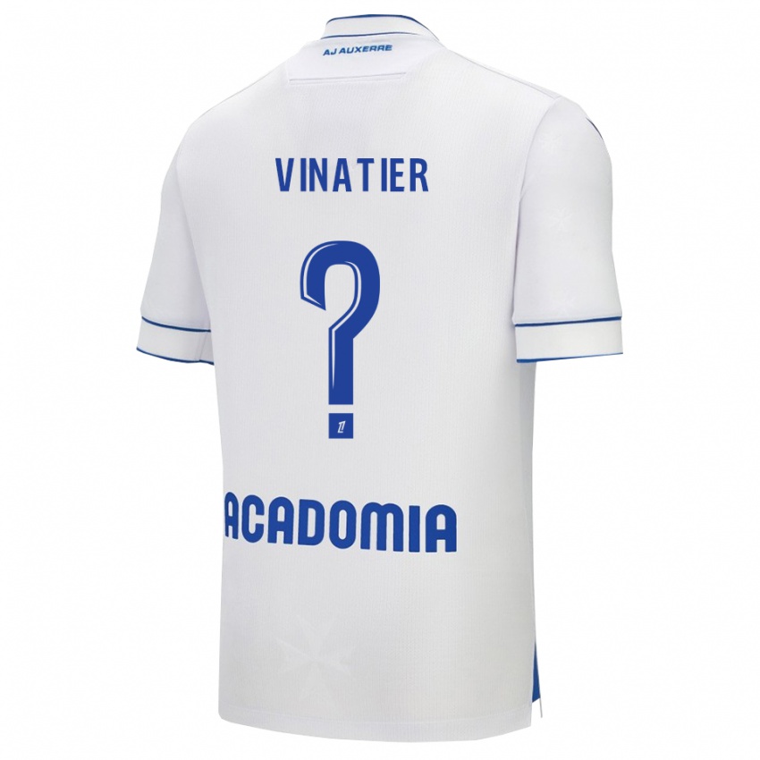 גברים Amandine Vinatier #0 לבן כחול ג'רזי ביתית 2025/26 חולצה קצרה