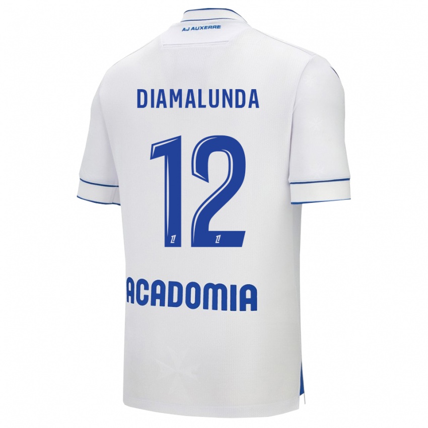 גברים Evan Diamalunda #12 לבן כחול ג'רזי ביתית 2025/26 חולצה קצרה