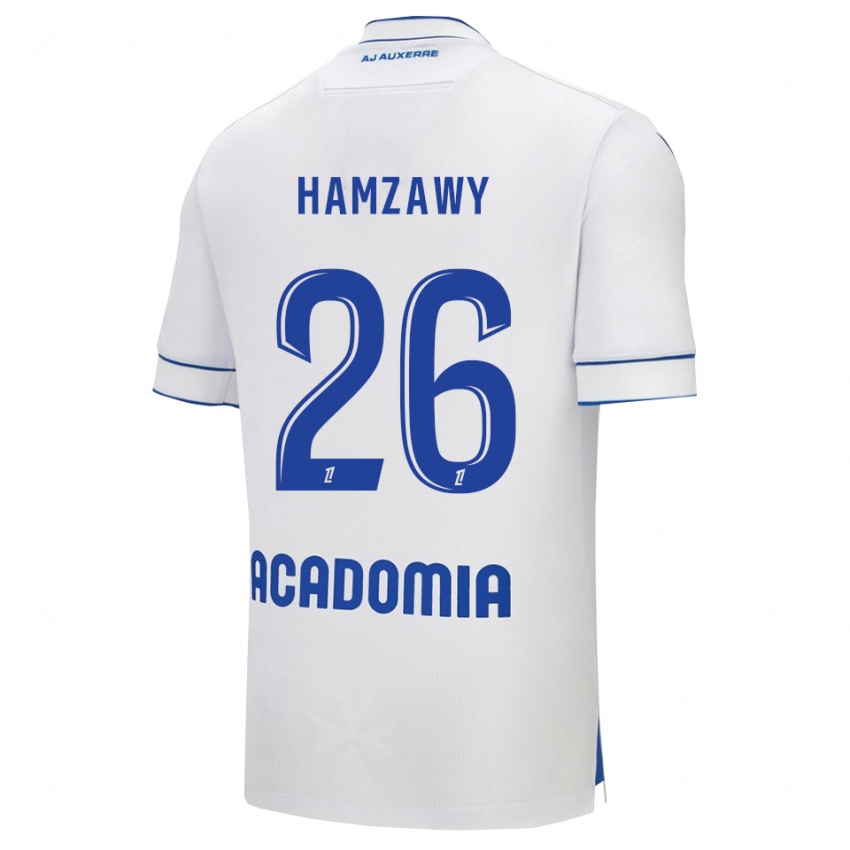 גברים Radwan Hamzawy #26 לבן כחול ג'רזי ביתית 2025/26 חולצה קצרה