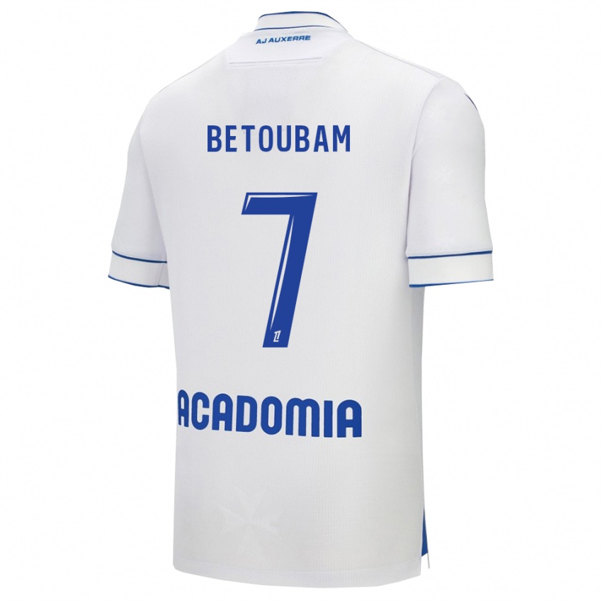 גברים Clément Betoubam #7 לבן כחול ג'רזי ביתית 2025/26 חולצה קצרה