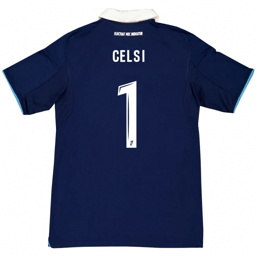 גברים Rafael Celsi #1 כחול כהה לבן ג'רזי ביתית 2025/26 חולצה קצרה