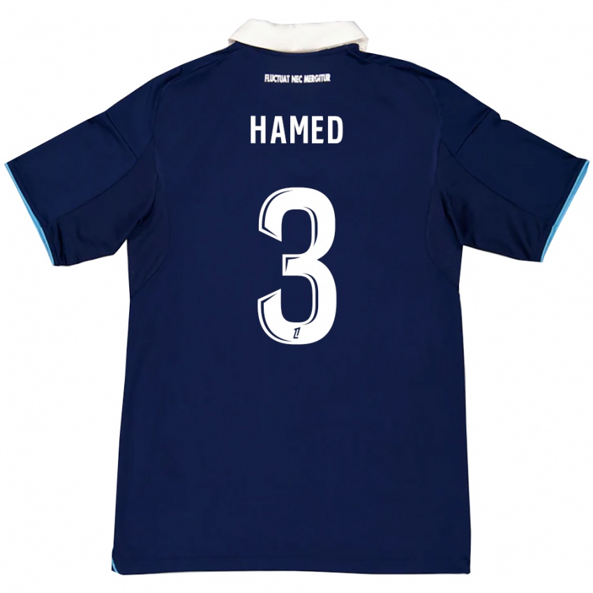 גברים Noah Hamed #3 כחול כהה לבן ג'רזי ביתית 2025/26 חולצה קצרה