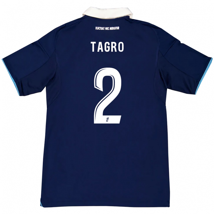 גברים Lucas Tagro #2 כחול כהה לבן ג'רזי ביתית 2025/26 חולצה קצרה