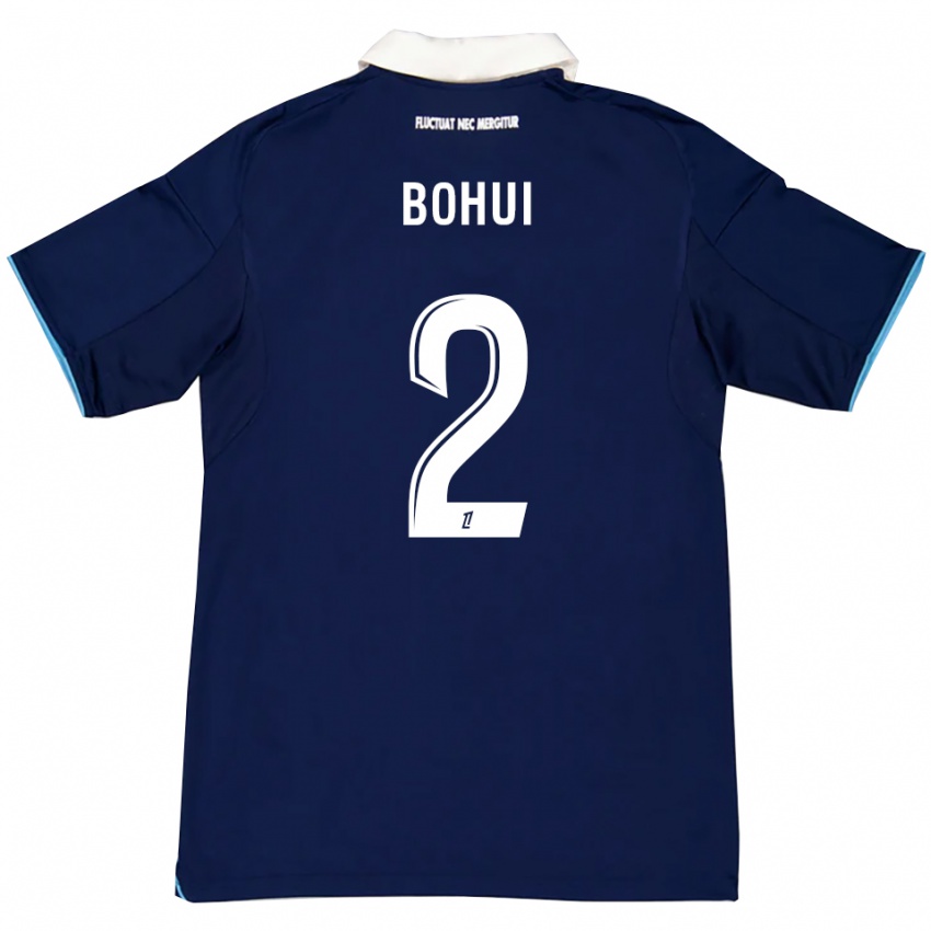 גברים Isaiah Bohui #2 כחול כהה לבן ג'רזי ביתית 2025/26 חולצה קצרה