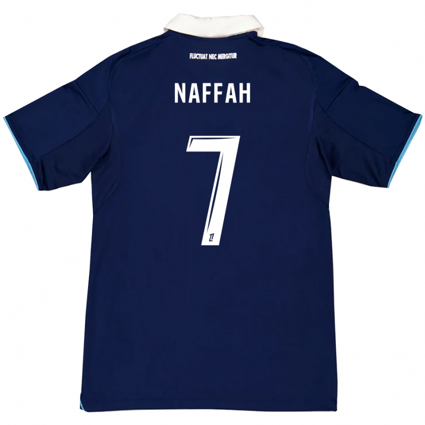 גברים Chahine Naffah #7 כחול כהה לבן ג'רזי ביתית 2025/26 חולצה קצרה