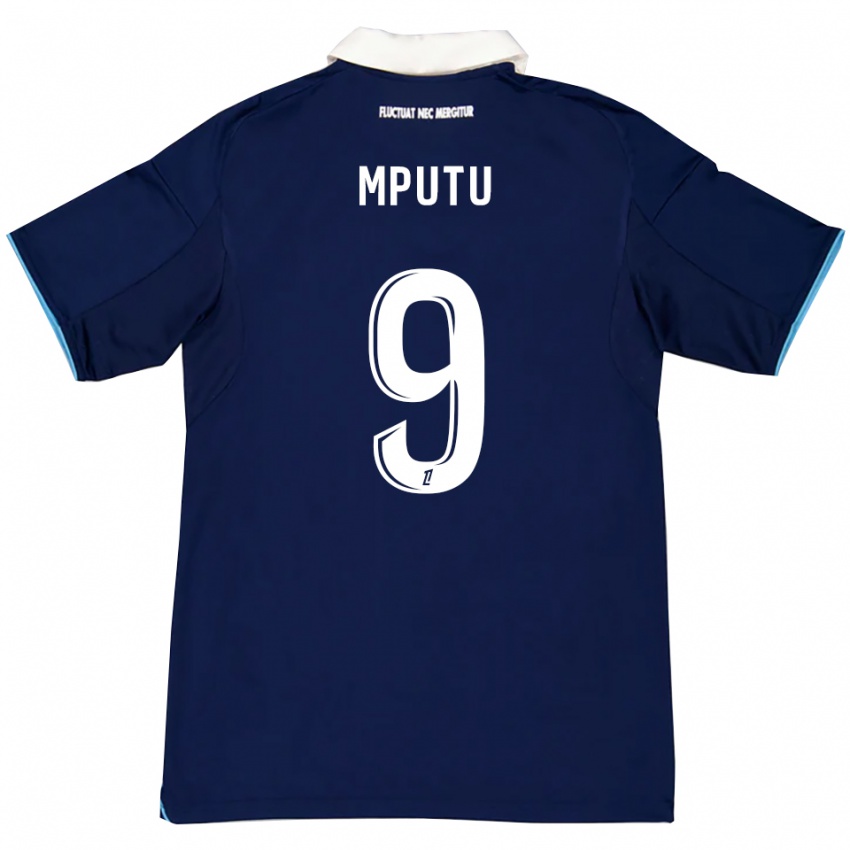גברים Obed Mputu #9 כחול כהה לבן ג'רזי ביתית 2025/26 חולצה קצרה