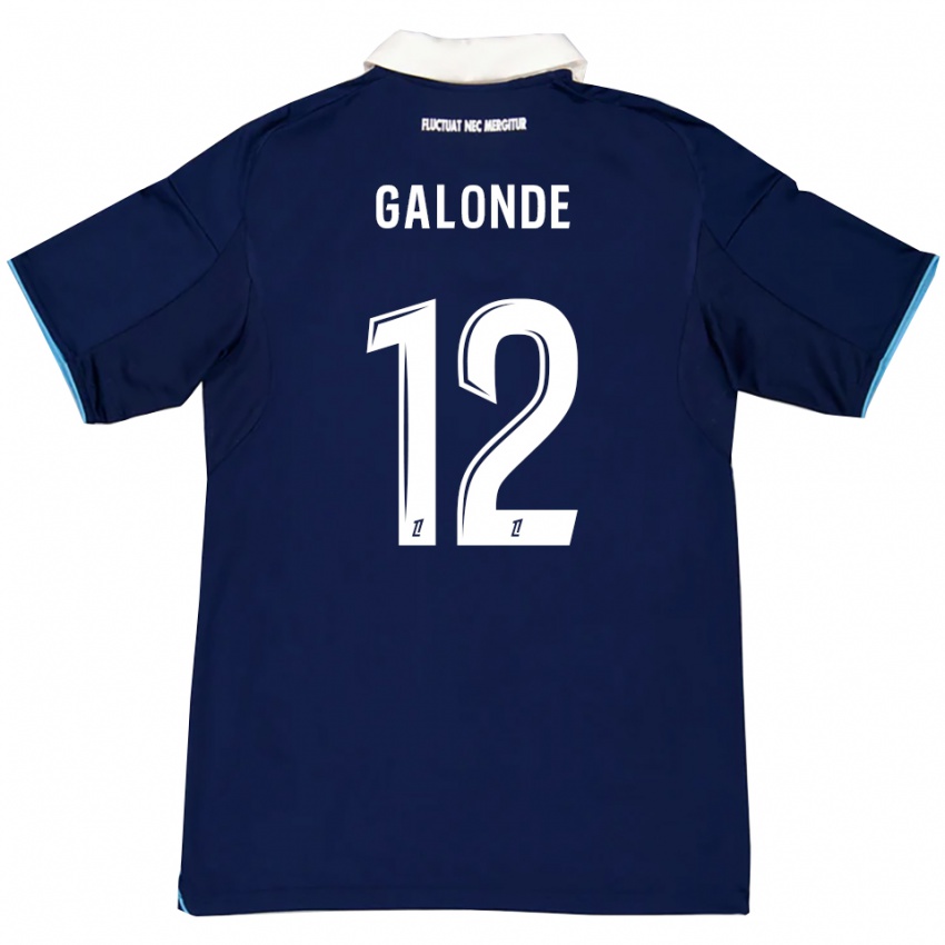 גברים Mathis Galonde #12 כחול כהה לבן ג'רזי ביתית 2025/26 חולצה קצרה