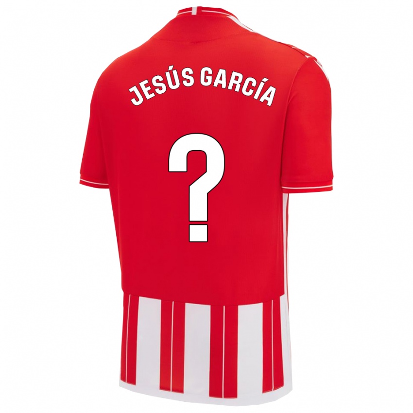 גברים Jesús García #0 אדום לבן ג'רזי ביתית 2025/26 חולצה קצרה