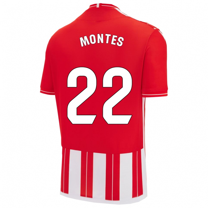 גברים סזר מונטס #22 אדום לבן ג'רזי ביתית 2025/26 חולצה קצרה