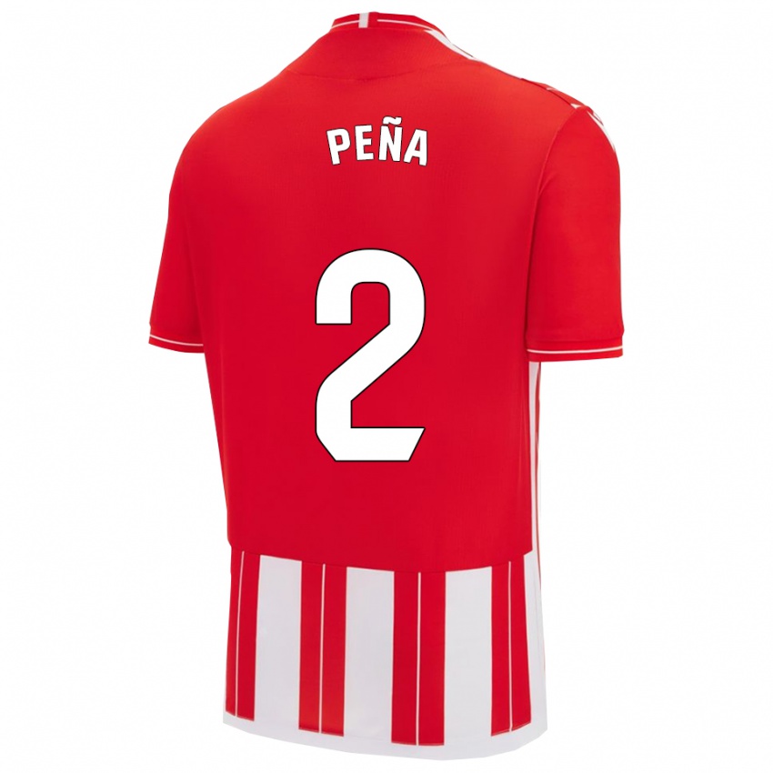 גברים Miguel Peña #2 אדום לבן ג'רזי ביתית 2025/26 חולצה קצרה