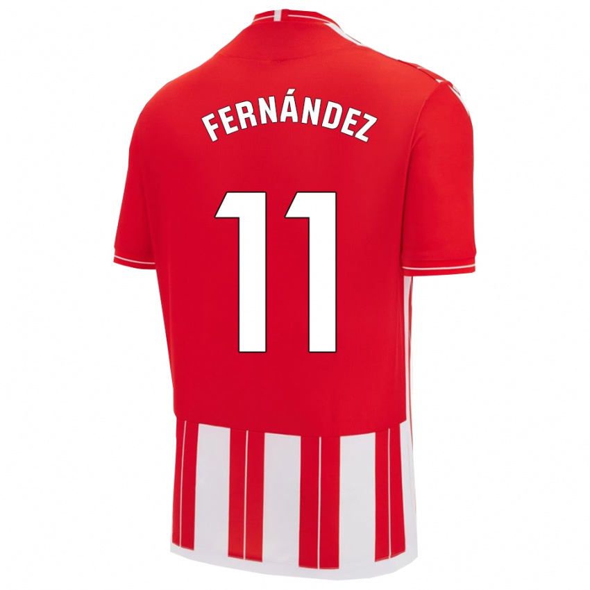 גברים Nico Fernández #11 אדום לבן ג'רזי ביתית 2025/26 חולצה קצרה